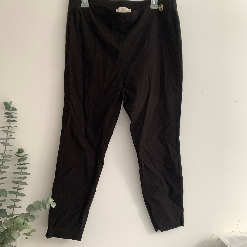 Michael Kors Black Trousers with Gold Logo